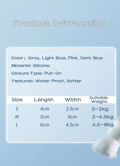 Dog Rain Boots 4pcs Waterproof Silicone Non-Slip Footwear - AllvueCo