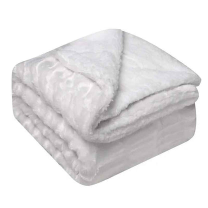 Thickened Flannel Lamb Wool Blanket - Cozy Double Leisure Blanket