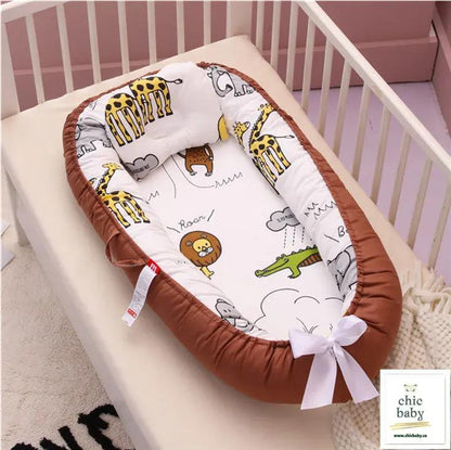 Adorable Baby Bed Crib – Removable & Washable Portable Infant Sleeper Nest AllvueCo