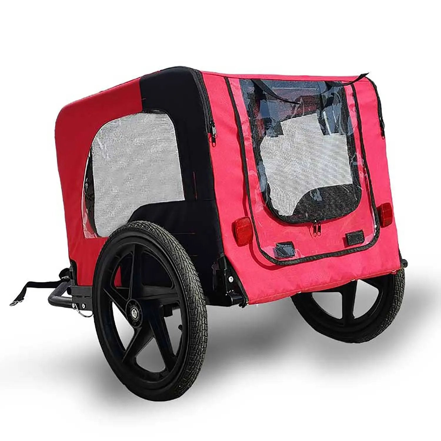 Foldable Bicycle Trailer for Pets – Outdoor Dog Trailer with Safety Mesh & Wheels - AllvueCo