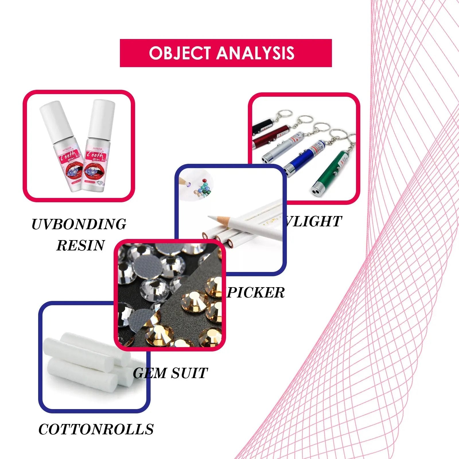 Jaysuing Tooth Gem Kit – Easy-to-Apply & Removable Dental Jewelry for a Sparkling Smile - AllvueCo