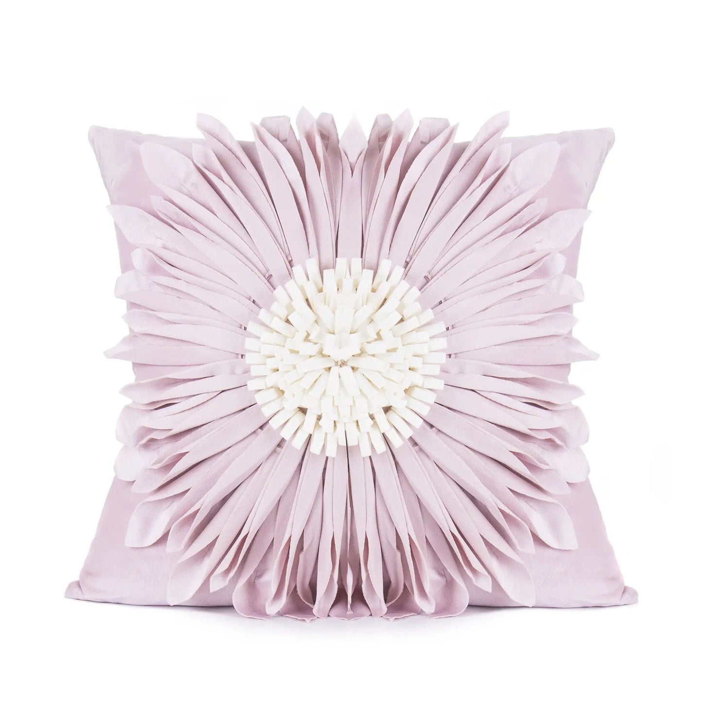 Fashion Modern Style White Throw Pillows - Velvet Stitching Cushion - AllvueCo
