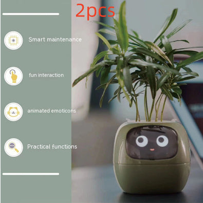 Smart Planter with AI Sensors – Interactive Plant Care with 49+ Expressions & Real-Time Monitoring AllvueCo