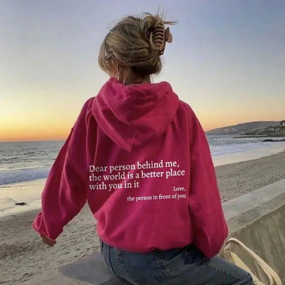 Dear Person Behind Me” Hoodie – Inspirational Unisex Sweatshirt My Store