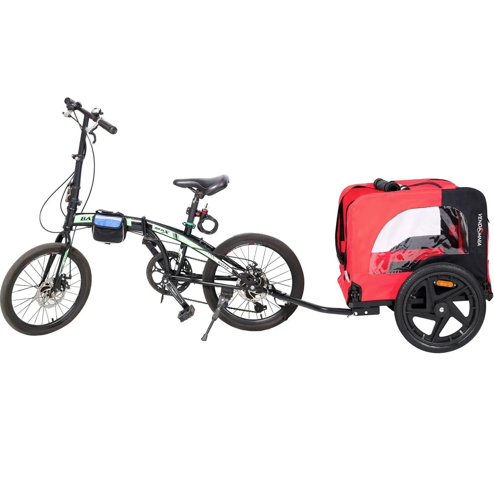 Foldable Bicycle Trailer for Pets – Outdoor Dog Trailer with Safety Mesh & Wheels - AllvueCo