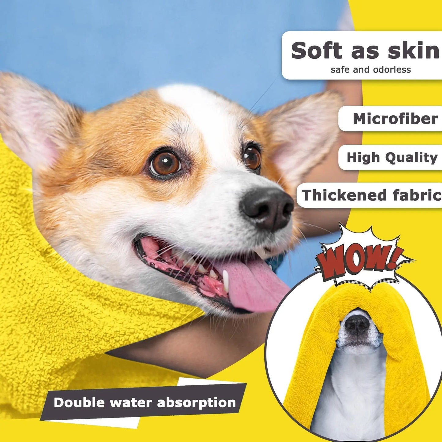 Drying Towels for Dogs - Quick Drying Microfiber Towel - AllvueCo