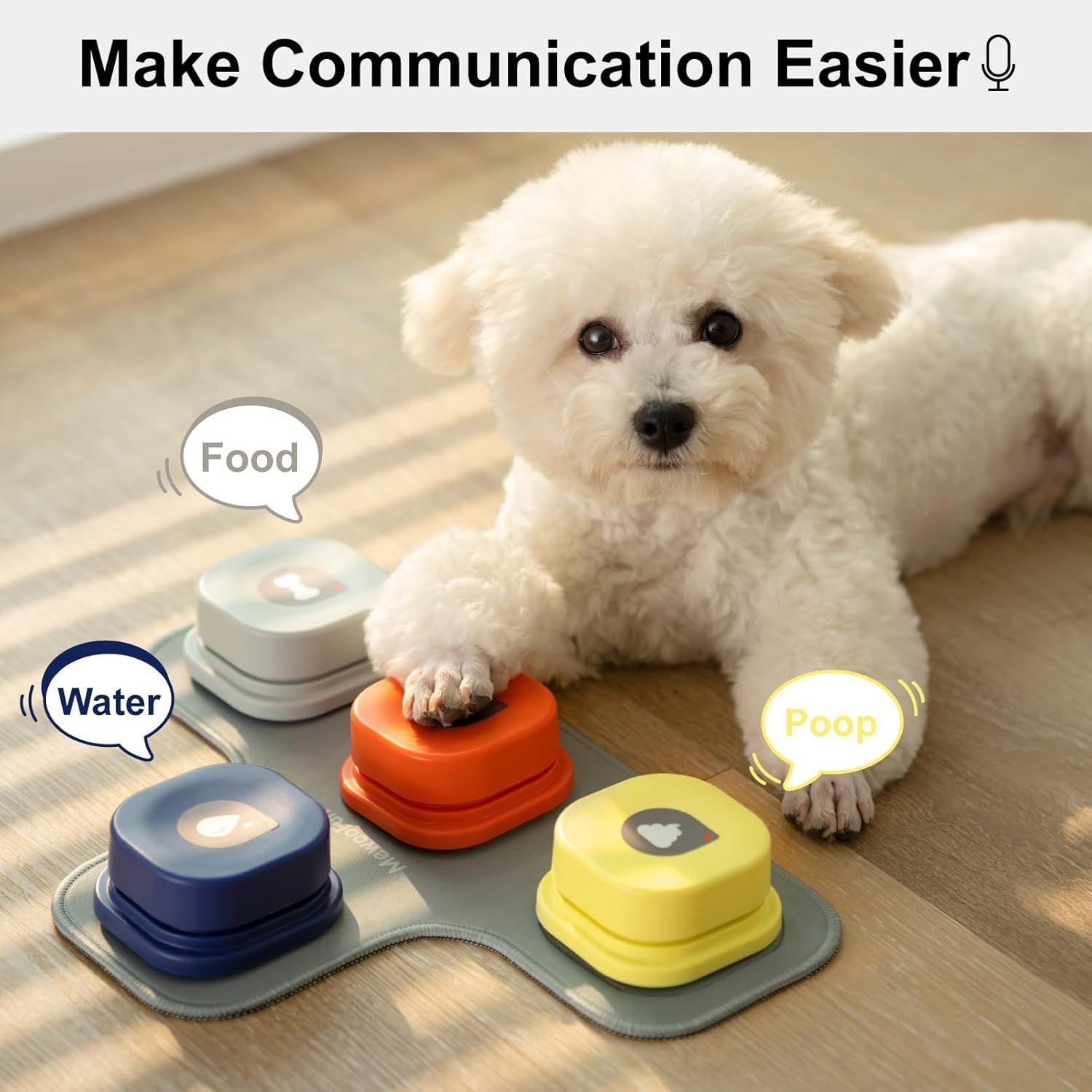 Mewoofun Dog Talking Buttons Set – 3 Recordable Communication Buttons for Pet Training - AllvueCo