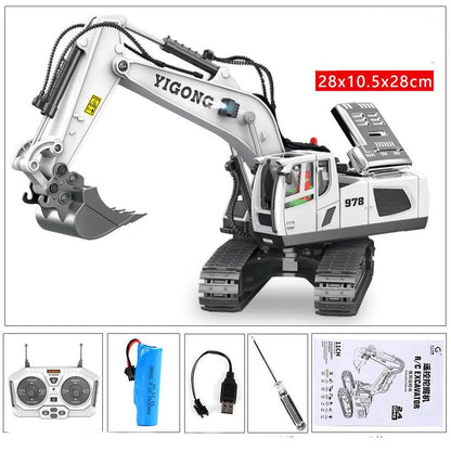 Children's Simple Alloy Charging Excavator Toy Car My Store