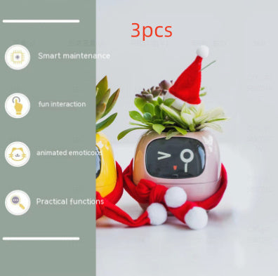 Smart Planter with AI Sensors – Interactive Plant Care with 49+ Expressions & Real-Time Monitoring AllvueCo