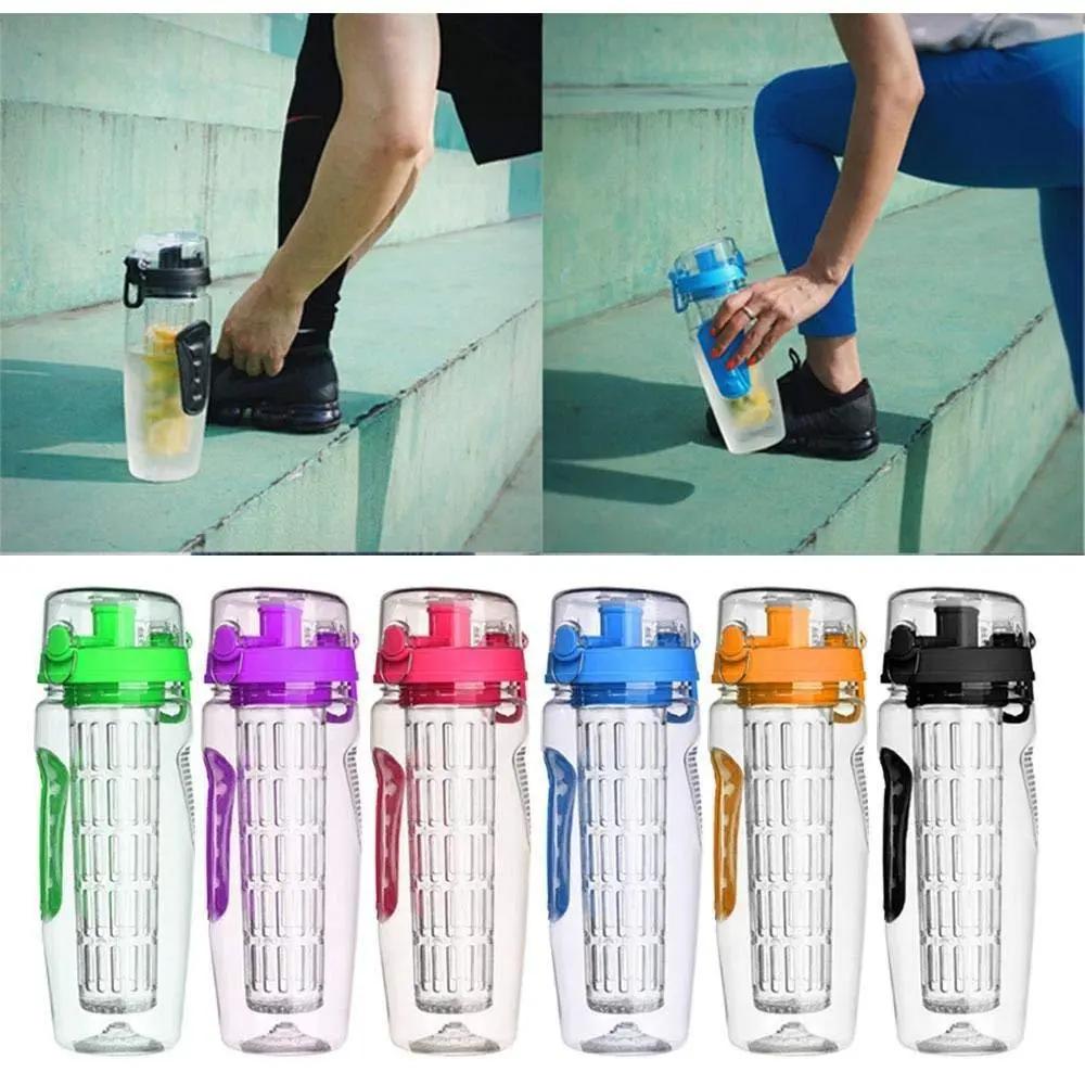 32oz Fruit Infusing Infuser Water Bottle - BPA-Free Plastic Design - AllvueCo