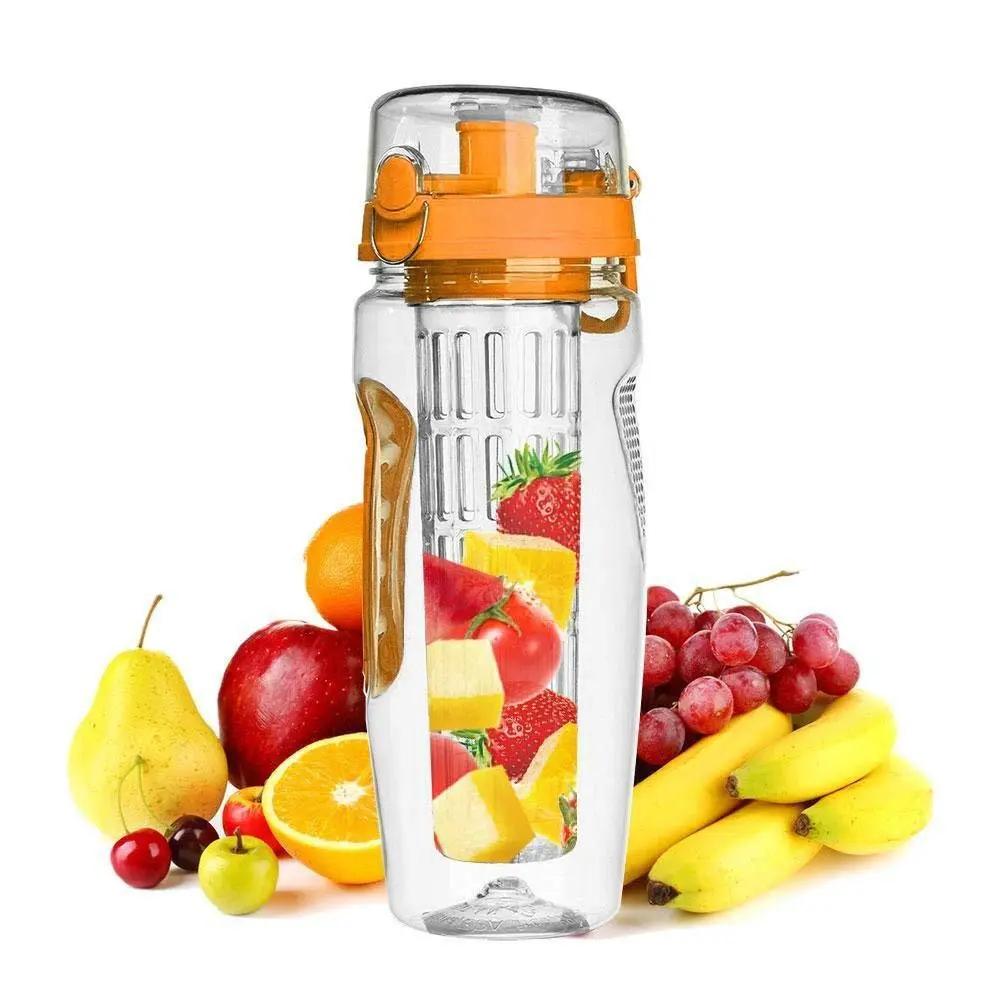 32oz Fruit Infusing Infuser Water Bottle - BPA-Free Plastic Design - AllvueCo