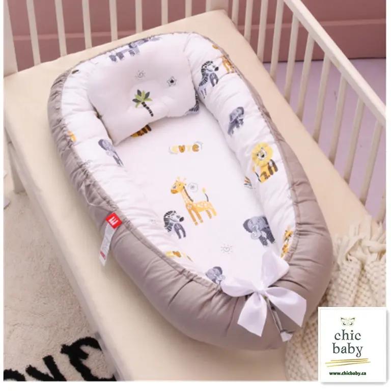 Adorable Baby Bed Crib – Removable & Washable Portable Infant Sleeper Nest AllvueCo