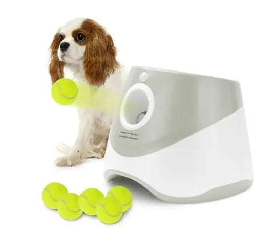 Automatic Dog Ball Launcher – Interactive Toy with 3 Launch Ranges & 6 Balls - AllvueCo