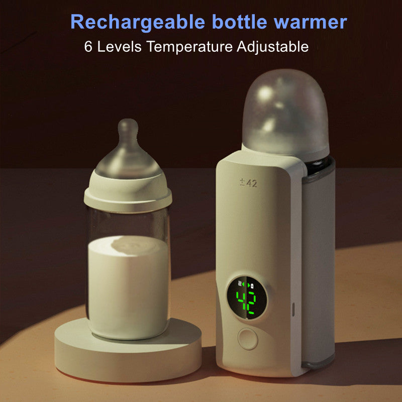Portable Wireless Baby Bottle Warmer – USB Rechargeable Milk Heater AllvueCo