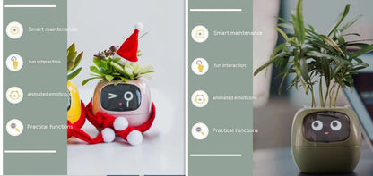 Smart Planter with AI Sensors – Interactive Plant Care with 49+ Expressions & Real-Time Monitoring AllvueCo