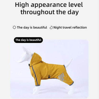 Reflective Waterproof Dog Raincoat with Hood for Small Dogs - AllvueCo
