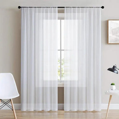 Modern Simple Thickened Solid Thin Window Gauze - Quality Window Treatment - AllvueCo