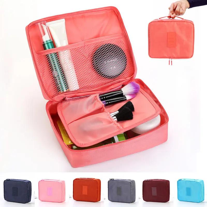Portable Cosmetic Bag Waterproof Divider Multi-grid Pockets | Luggage & Bags - AllvueCo