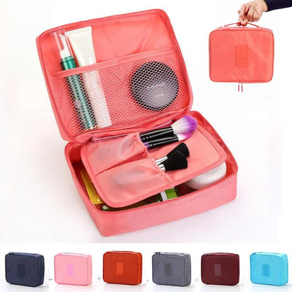Portable Cosmetic Bag Waterproof Divider Multi-grid Pockets | Luggage & Bags - AllvueCo