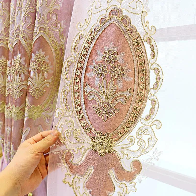 Atmospheric Living Room Floor Curtain - Full Blackout Design - AllvueCo