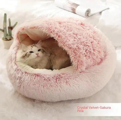 2-in-1 Dog and Cat Bed - Plush Winter Pet Bed for Comfort - AllvueCo