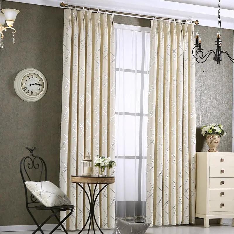 Solid Color Modern Chenille Blackout Curtains for Living Room - AllvueCo