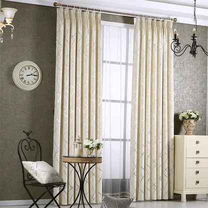 Solid Color Modern Chenille Blackout Curtains for Living Room - AllvueCo