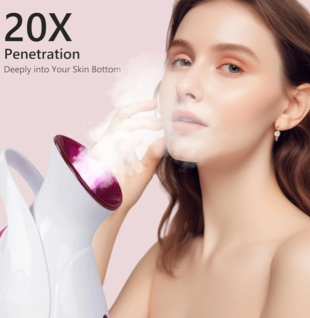 Nano Ionic Facial Steamer – Deep Hydration & Pore Cleansing Spa Device AllvueCo