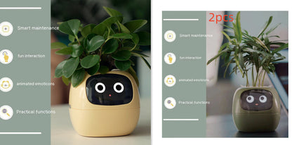Smart Planter with AI Sensors – Interactive Plant Care with 49+ Expressions & Real-Time Monitoring AllvueCo