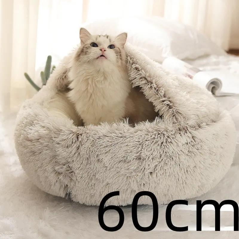 2-in-1 Dog and Cat Bed - Plush Winter Pet Bed for Comfort - AllvueCo