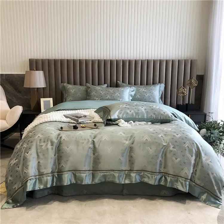 Pure Cotton Luxury Bedding Set - Four-Piece Light Luxury Collection for Spring