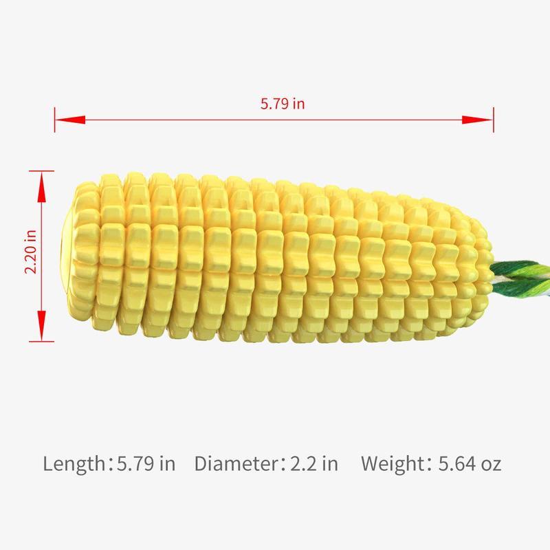 Durable Corn-Shaped Dog Chew Toy – Squeaky TPR Toy for Aggressive Chewers - AllvueCo