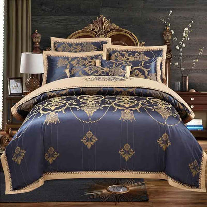 Jacquard Cotton Quilt Cover - Elegant Embroidery Bedding