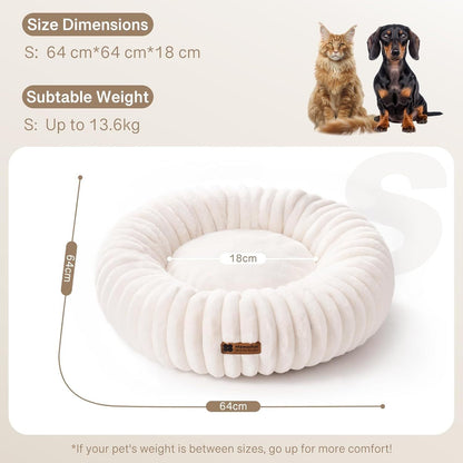 Cozy Donut Cat Bed – Plush Supportive Nest for Small Pets (Up to 25 lbs) - AllvueCo
