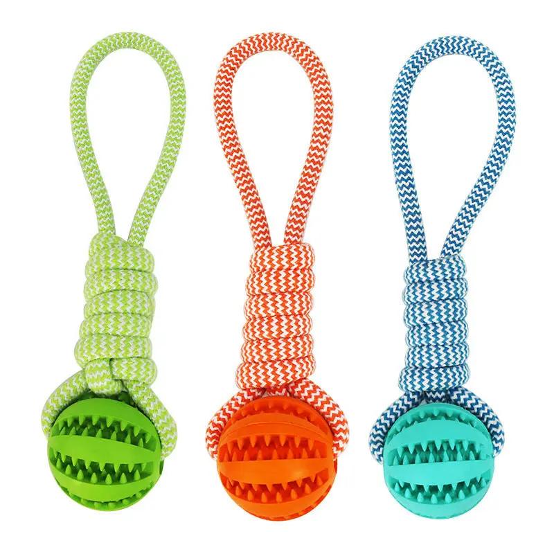 Dog Toy Treat Balls Interactive Hemp Rope Rubber Leaking Bal | Electronic Learning Toys - AllvueCo