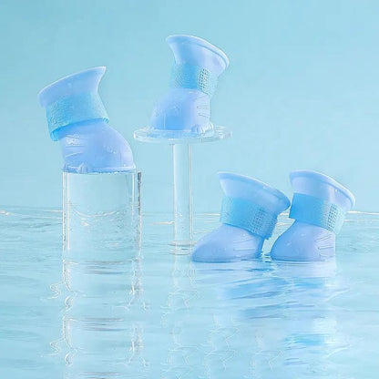 Dog Rain Boots 4pcs Waterproof Silicone Non-Slip Footwear - AllvueCo