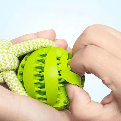 Dog Toy Treat Balls Interactive Hemp Rope Rubber Leaking Bal | Electronic Learning Toys - AllvueCo