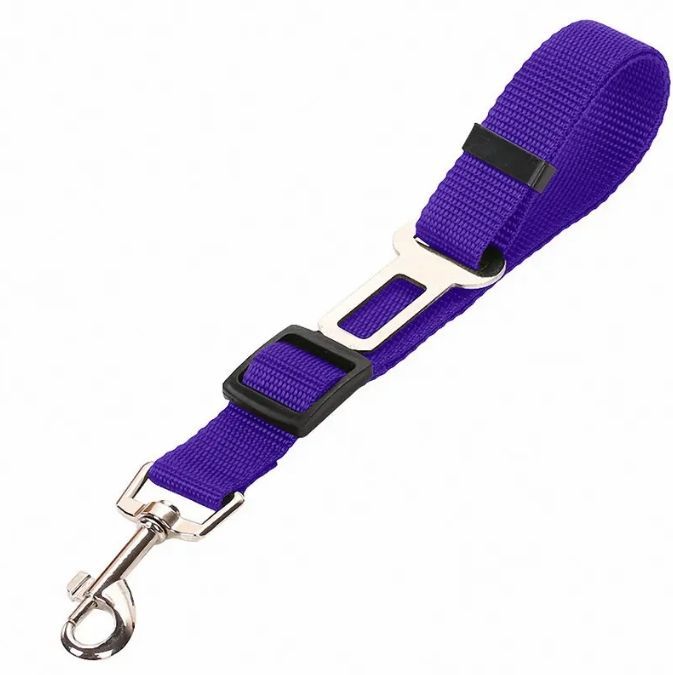Adjustable Pet Car Safety Seat Belt – Durable Nylon Leash for Dogs & Cats - AllvueCo