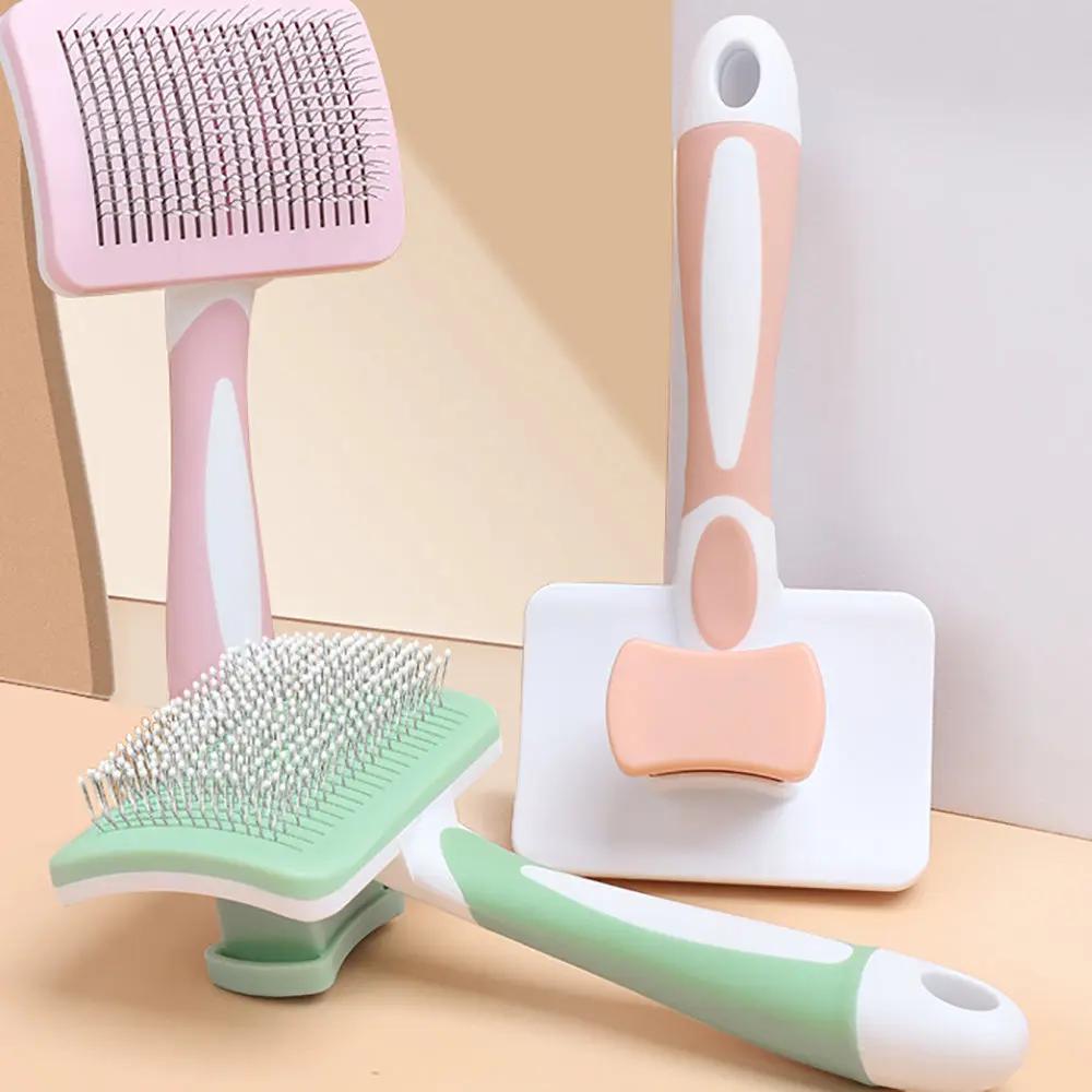 Self Cleaning Slicker Brush for Dogs and Cats - One Click Cleaning - AllvueCo