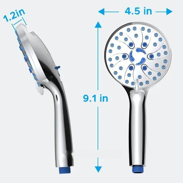 Handheld Shower with 2 Gear Spray Gun - Supercharged Shower System - AllvueCo