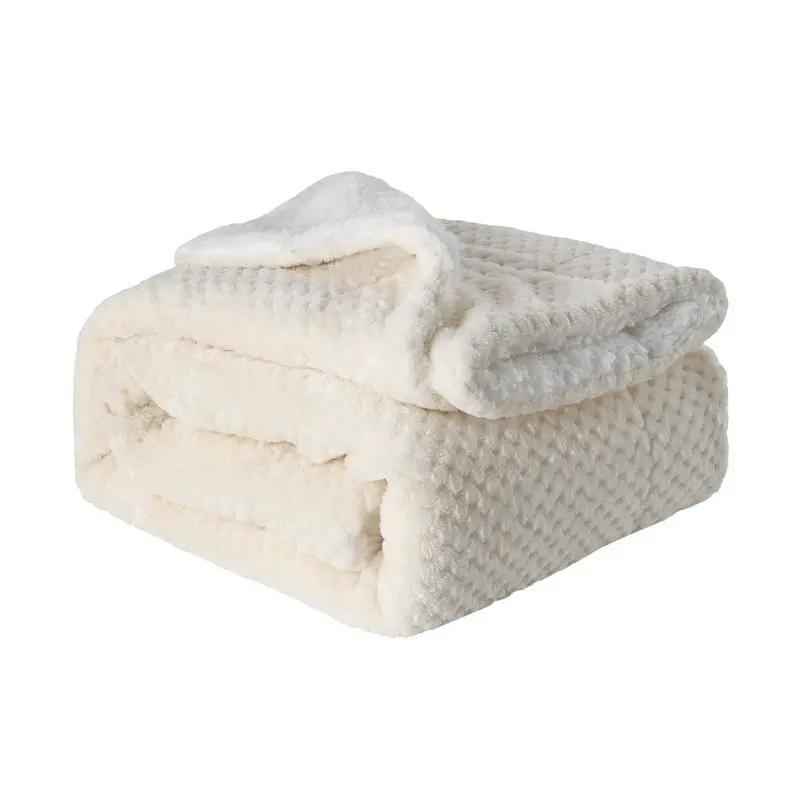Thickened Flannel Lamb Wool Blanket - Cozy Double Leisure Blanket