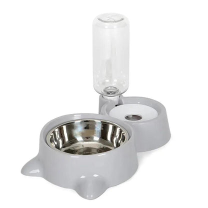 Pet Dog Cat Bowl Fountain | Automatic Food Water Feeder Container - AllvueCo