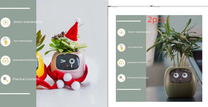 Smart Planter with AI Sensors – Interactive Plant Care with 49+ Expressions & Real-Time Monitoring AllvueCo