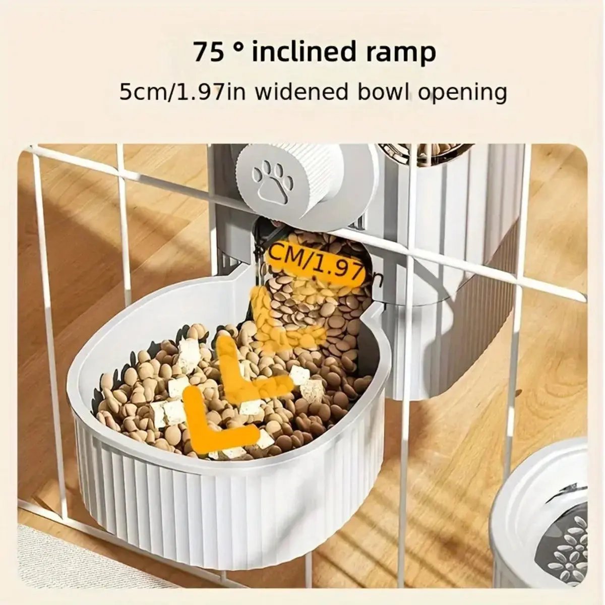 1.2l Automatic Pet Feeder - Cage Hanging Bowl for Small Pets - AllvueCo