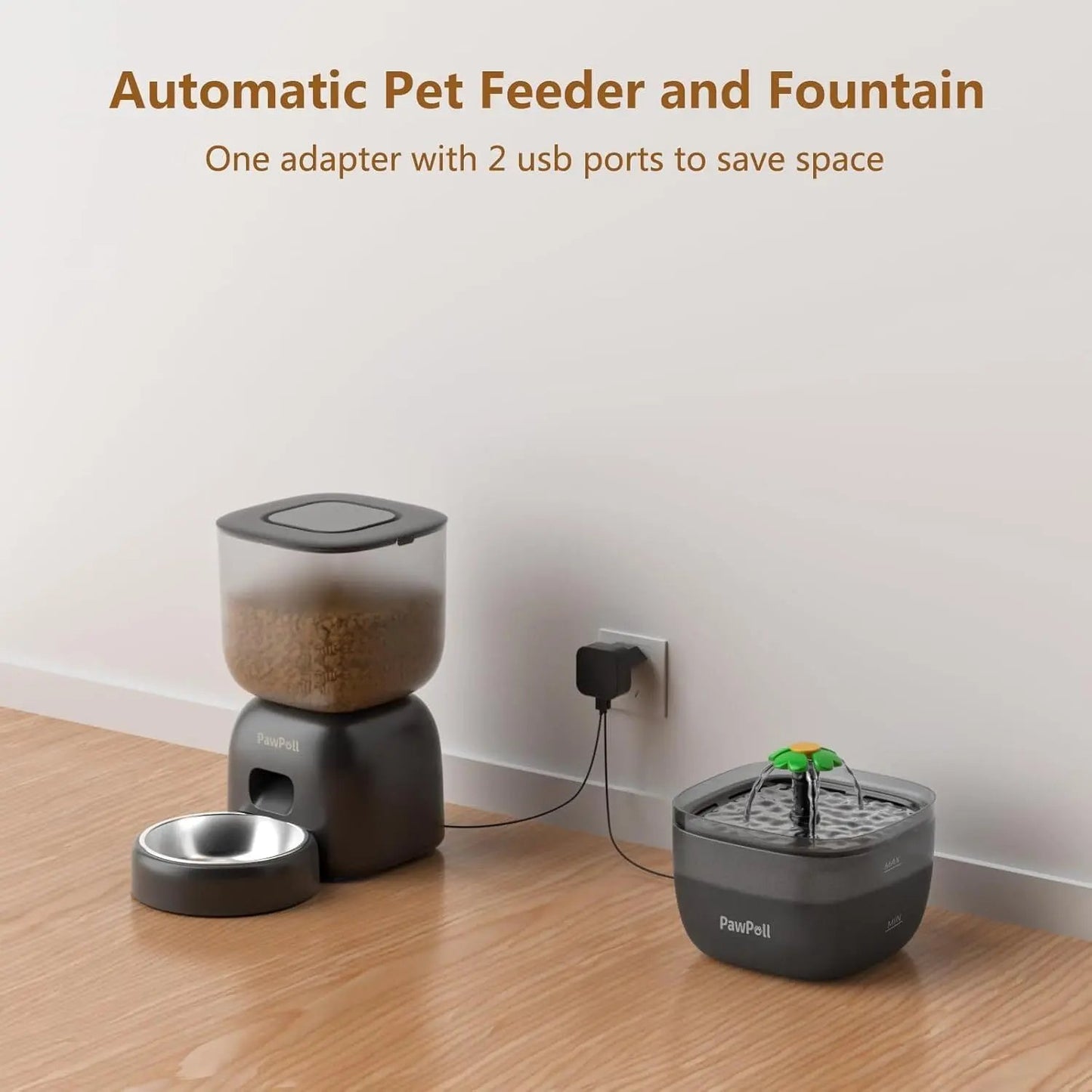 Smart Cat Feeding System – Dual Power Automatic Cat Feeder & Water Dispenser - AllvueCo