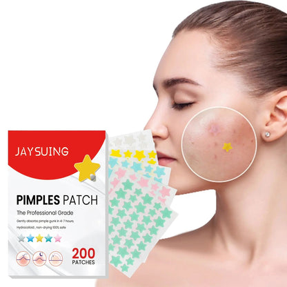 Jaysuing Star Colored Acne Stickers – Repair Acne Pits & Marks, Pimple Healing & Skin Care Patches - AllvueCo