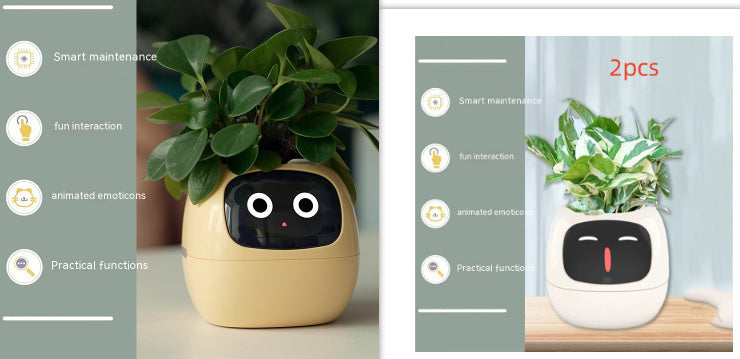 Smart Planter with AI Sensors – Interactive Plant Care with 49+ Expressions & Real-Time Monitoring AllvueCo