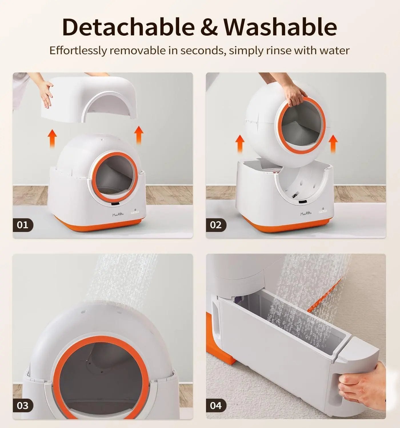 60L Automatic Cat Litter Box – Smart App-Controlled Self-Cleaning Litter Box with Deodorizing Function - AllvueCo