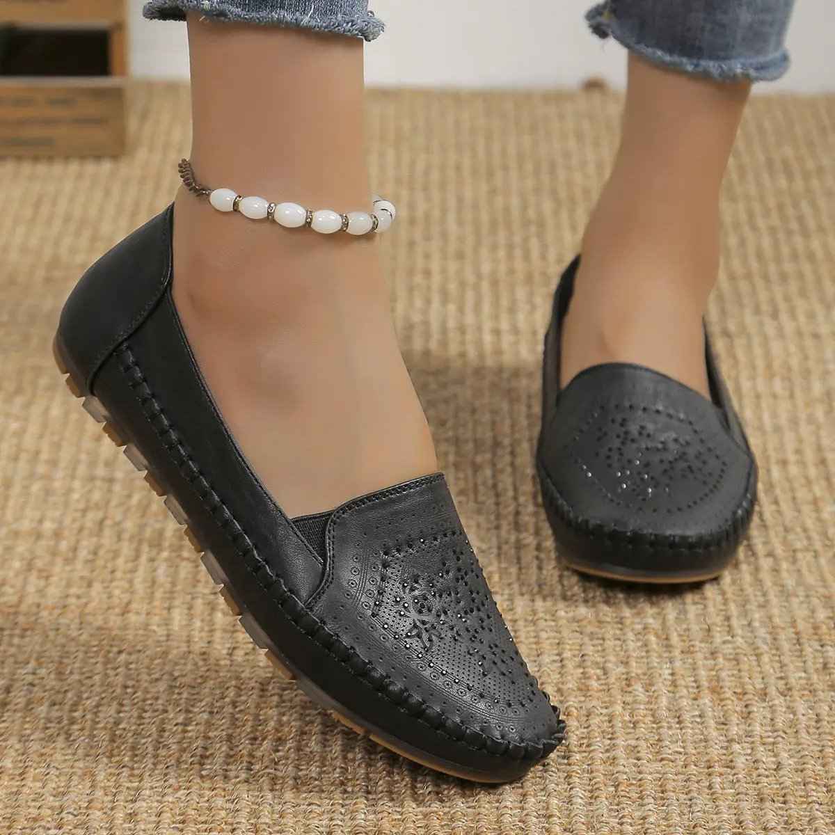 Handmade Casual Women's Shoes - Gommino Solid Color Casual Footwear