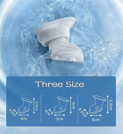 Dog Rain Boots 4pcs Waterproof Silicone Non-Slip Footwear - AllvueCo